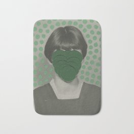 Tiny 004 Bath Mat | Greencollageart, Retrowoman, Greencollage, Greenart, Paper, Other, Greenartcollage, Dot, Dotted, Collage 