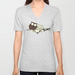 Family Owls V Neck T Shirt