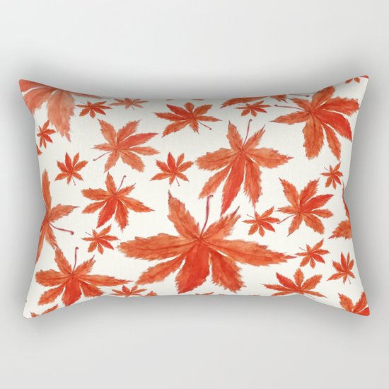 red maple leaves pattern Rectangular Pillow