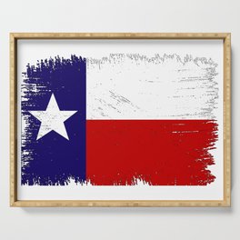 Texas State Flag - Distressed Serving Tray