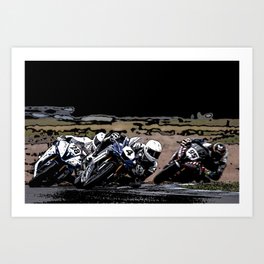Art of motorbike racing Art Print