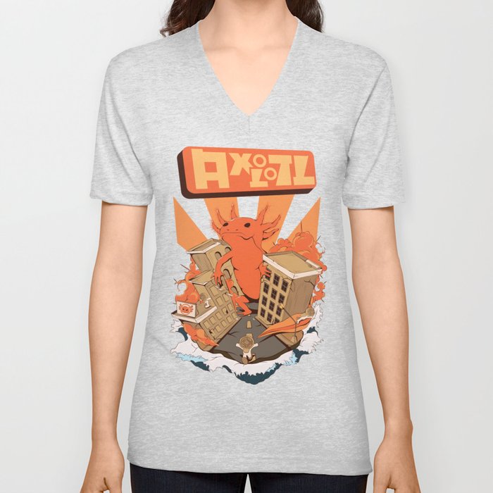 Axolotl Attack V Neck T Shirt