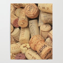 Wine Corks Pattern Design II Poster