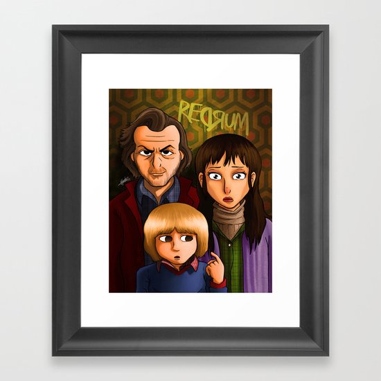 American Family Portrait (Redrum) Framed Art Print