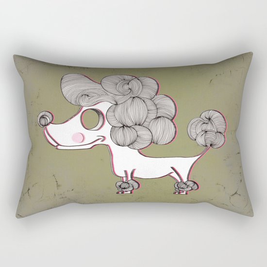the city dog Rectangular Pillow