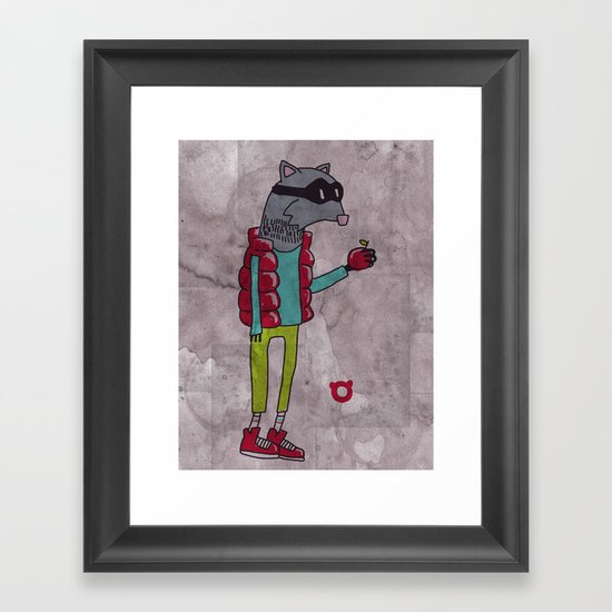 006_raccoon Framed Art Print