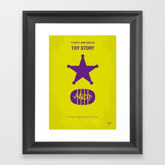 No190 My Toy Story minimal movie poster Framed Art Print