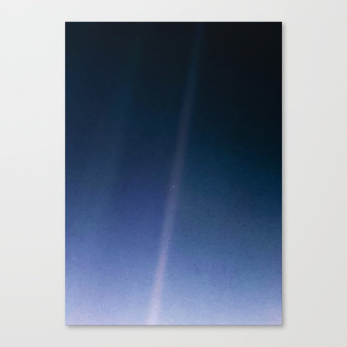 Pale Blue Dot — Voyager 1 (2020 revision) Canvas Print