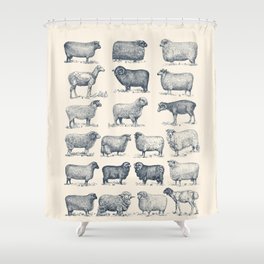 Types of Sheep Shower Curtain