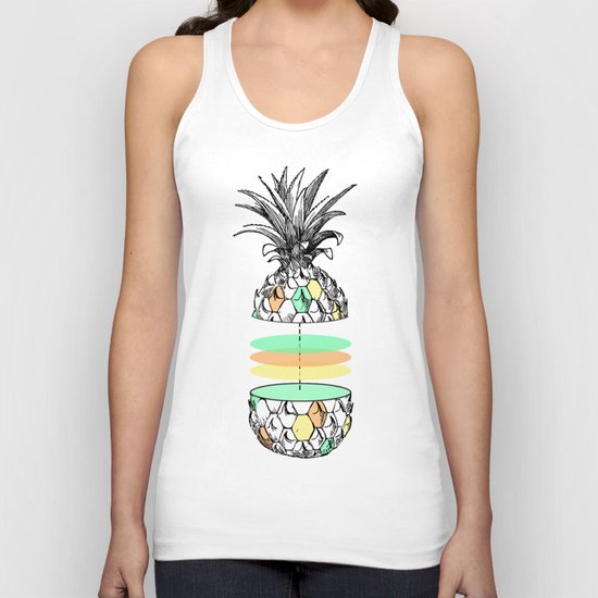 Sliced pineapple Unisex Tank Top
