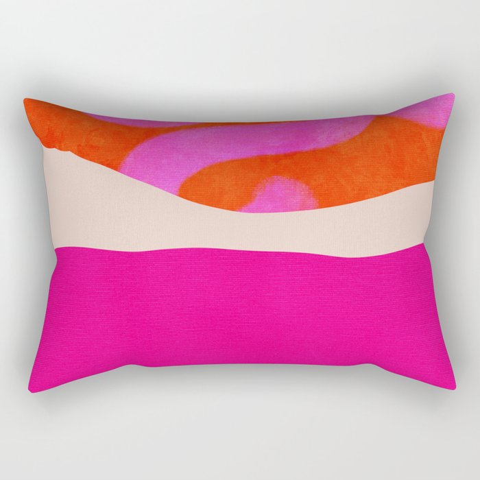 relations II -shapes minimal painting abstract Rectangular Pillow