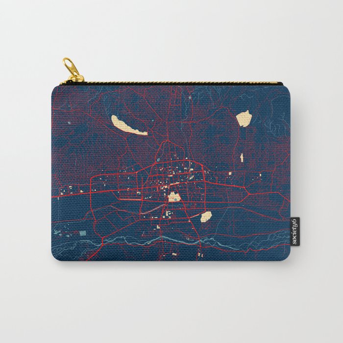 Ulaanbaatar City Map of Mongolia - Hope Carry-All Pouch