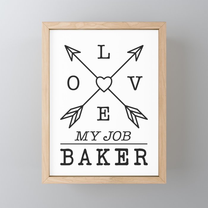 Baker profession Framed Mini Art Print