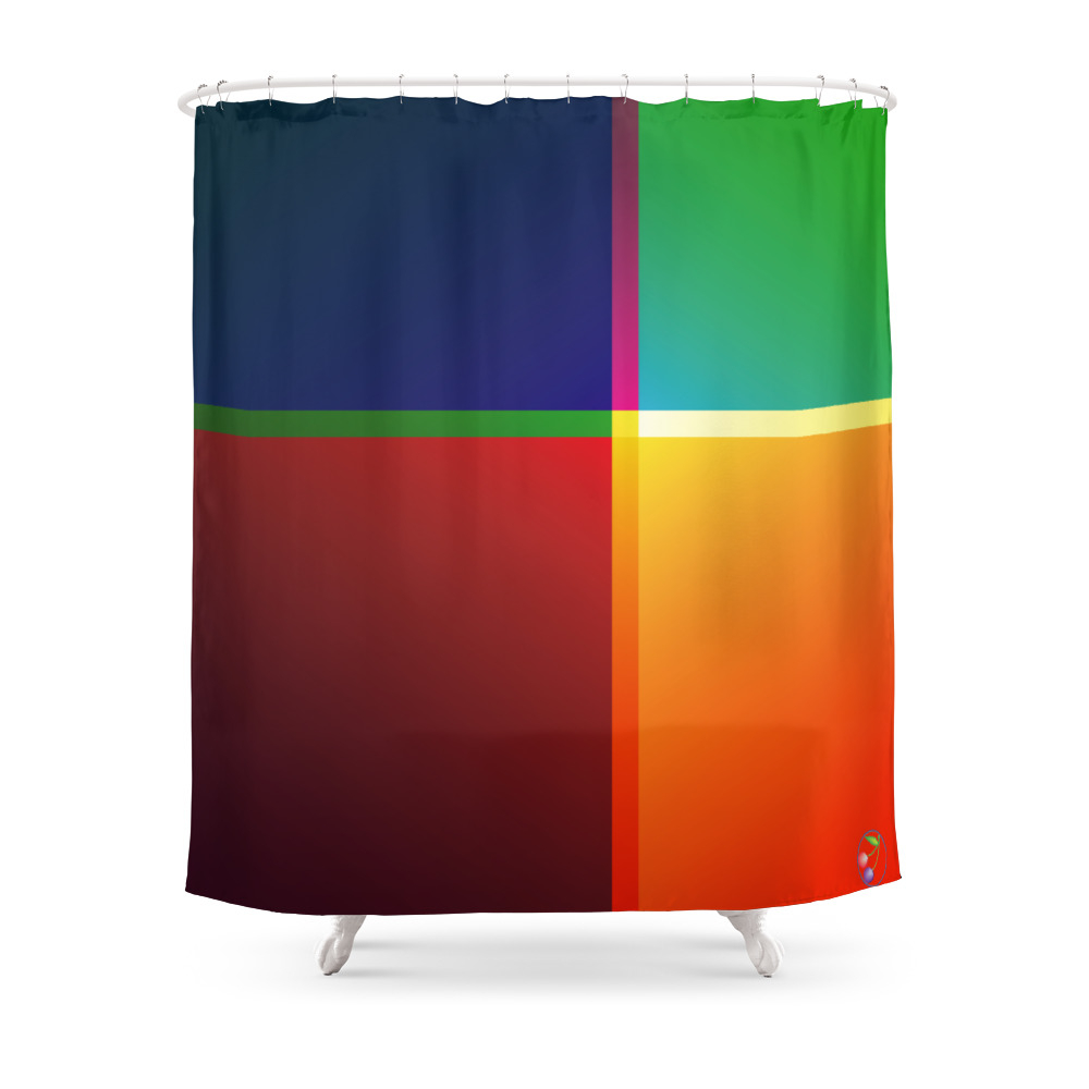 Gradient Panels 02 Shower Curtain by ridhomaku