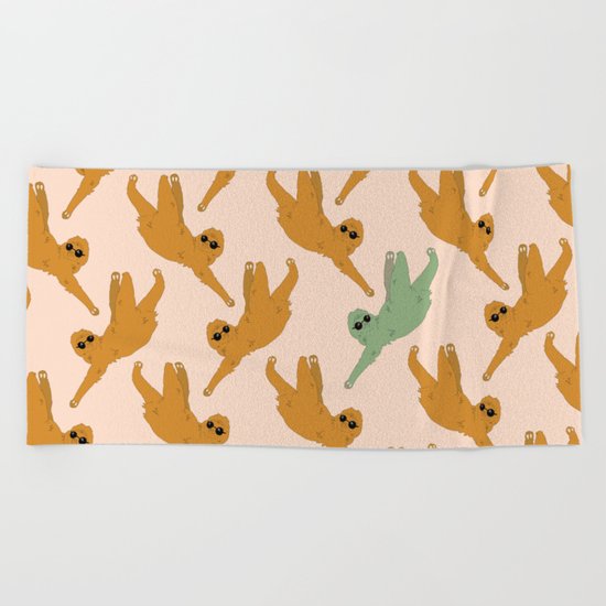 I love Sloths Beach Towel