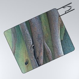 Eucalyptus Tree Bark and Wood Abstract Natural Texture 52 Picnic Blanket