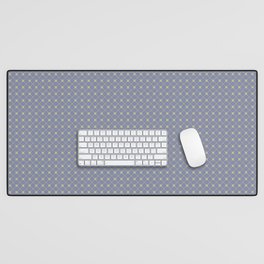 Earthy Green on Mellow Purple Parable to 2020 Color of the Year Back to Nature Polka Dot Grid Desk Mat