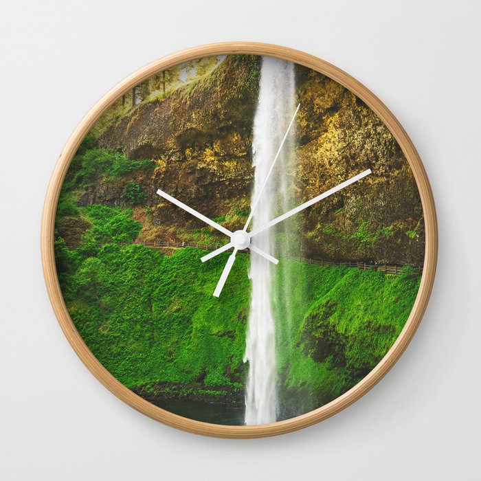 Waterfall in Oregon Wall Clock