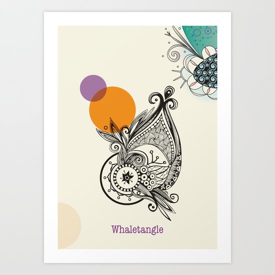 whaletangle Art Print