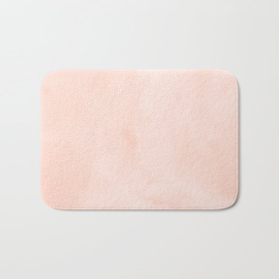 Simply Sweet Peach Coral Watercolor Bath Mat