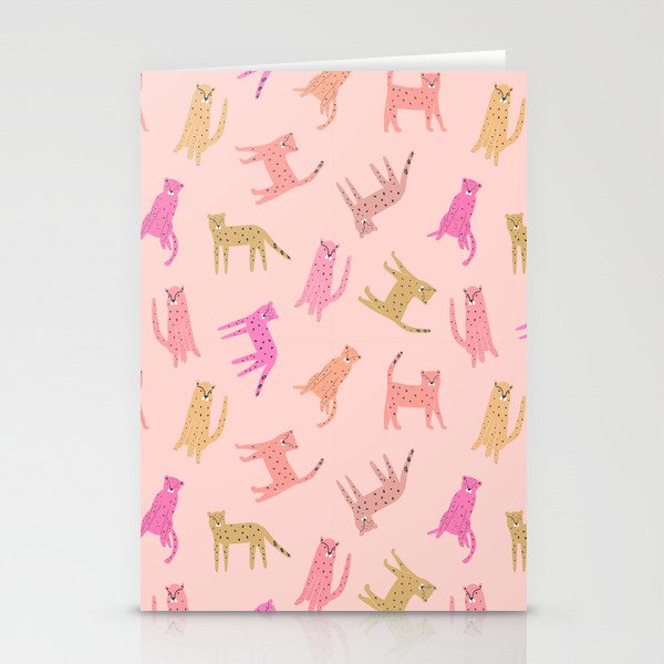 Pink cheetah/leopard print  Stationery Cards