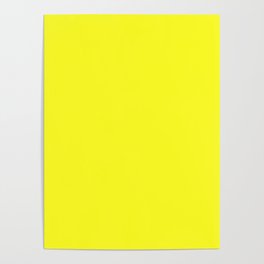 Yellow Laser Lemon Solid Color Simple One Color Poster