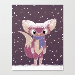 The Fox in the Snow Canvas Print