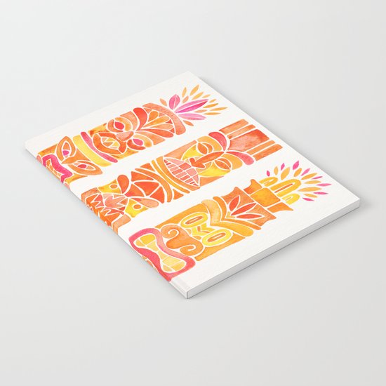 Tiki Totems – Orange Ombré Notebook
