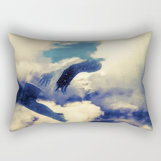 Woman and sky Rectangular Pillow