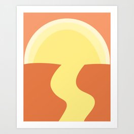 Abstract: Orange sunset Art Print