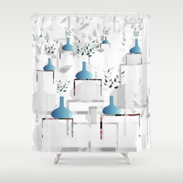 Vases With Branches 1 Shower Curtain