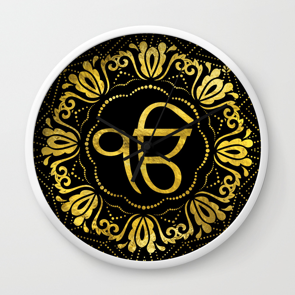 Decorative Gold Ek Onkar Ik Onkar Symbol Wall Clock By K9printart Society6 #dalipsingh #desktopwallpapers #gurunanakdevji #gurunanak #sikhismwallpapers #gurbanihdwallpapers #hdsikhwallpaper #hdwallpapers #mobilewallpaper #mobilewallpapers, #sdalip@gmail.com #sikhwallpapers. decorative gold ek onkar ik onkar symbol wall clock by k9printart