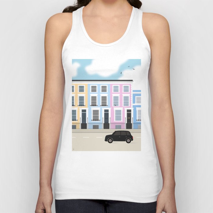 Colorful Notting Hill, London, England Tank Top
