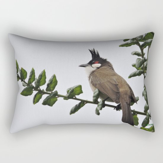 Red-Whiskered Bulbul Rectangular Pillow