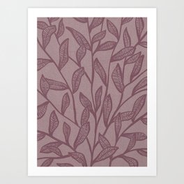 Elderberry Patterned Leaves Art Print