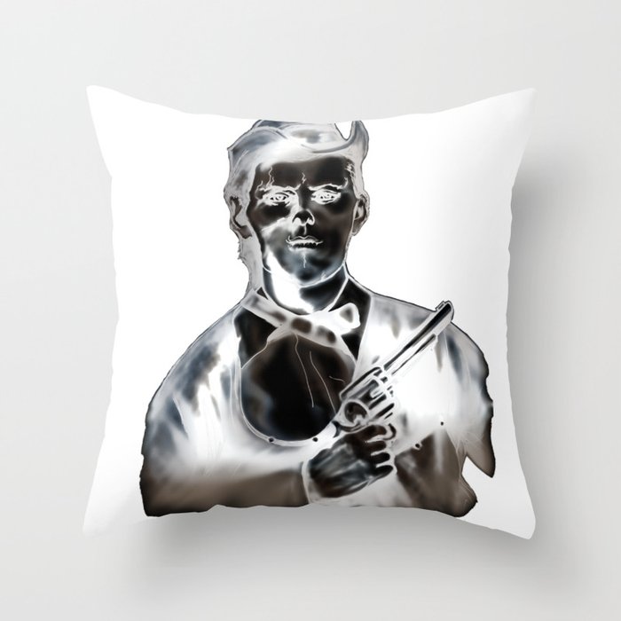 The Ghost of Jesse James Throw Pillow