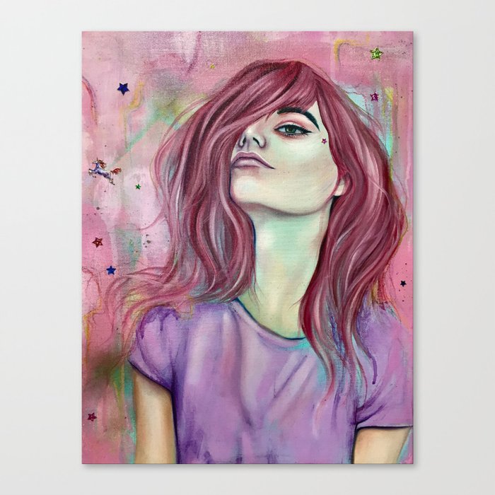 Unicorns and Starry Eyes Canvas Print