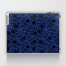 Mel's ditsy blossom - gothic midnight blue Laptop Skin