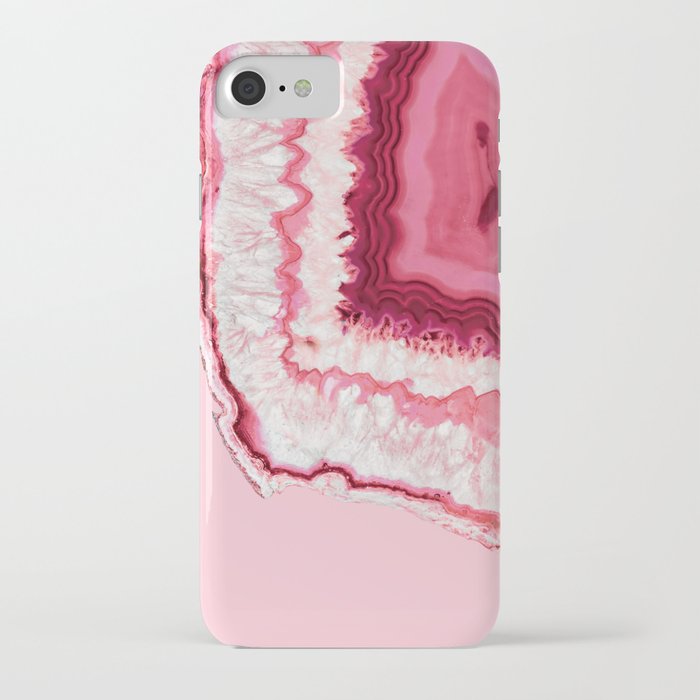 Pink Crystal Agate Geode iPhone Case