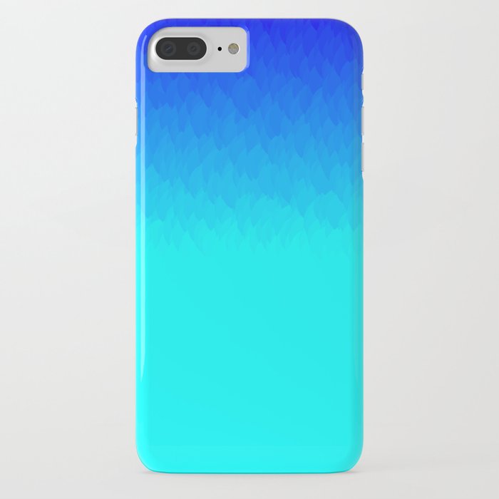 Electric Blue Ombre flames / Light Blue to Dark Blue iPhone Case