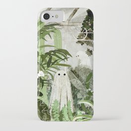 There's A Ghost in the Greenhouse Again iPhone Case | Ghost, Leaves, Haunted, Exotic, Cute, Plants, Moss, Painting, Cacti, Digital 