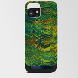 Abstract Organic Pattern Green and Yellow iPhone Card Case