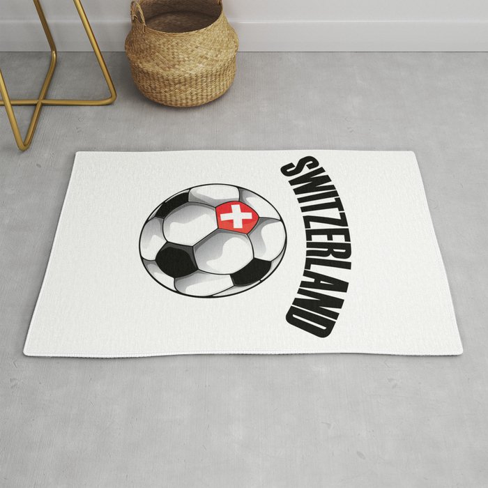 Switzerland Football - Swiss Soccer Ball Rug