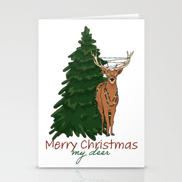 Merry Christmas My Deer Stationery Cards