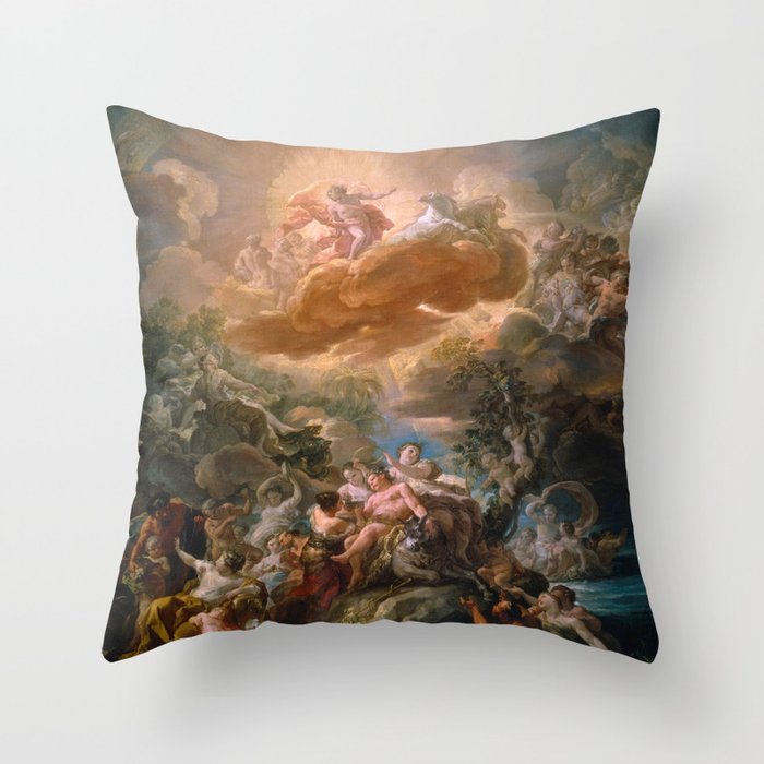The Birth of the Sun and the Triumph of Bacchus - Corrado Giaquinto Throw Pillow