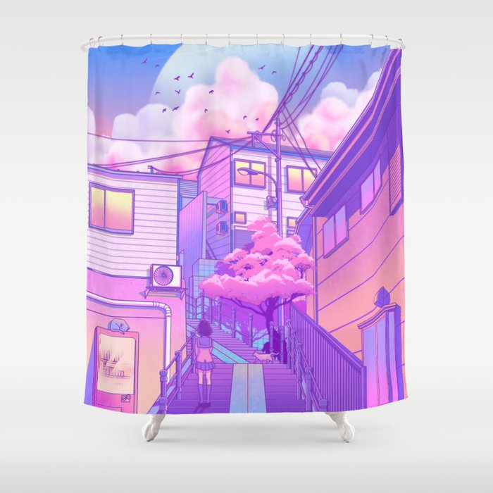 City Pop Tokyo Shower Curtain