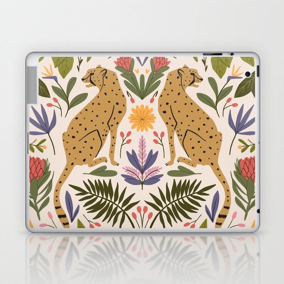 Modern colorful folk style cheetah print  Laptop & iPad Skin