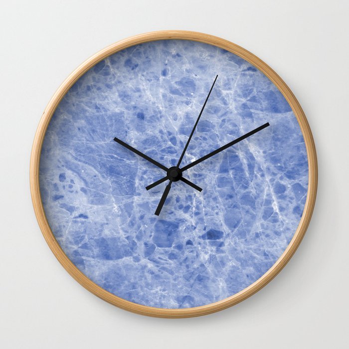 Juliette blue marble Wall Clock