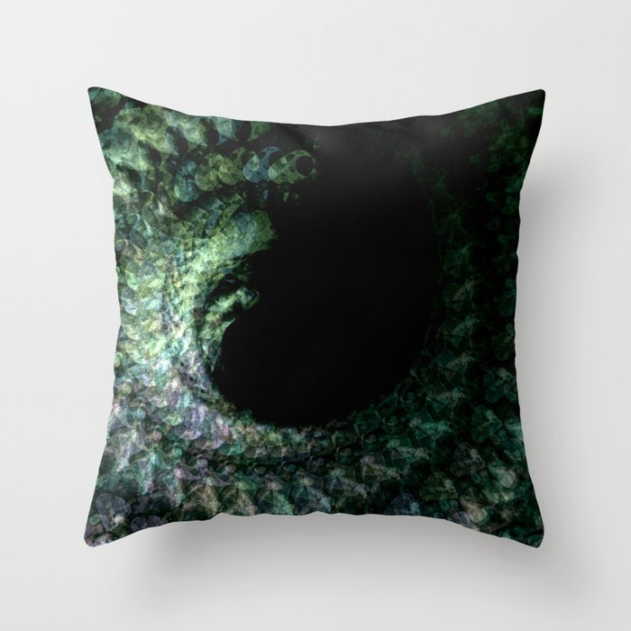 Emerald Spiral Throw Pillow