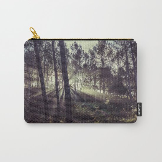 "Forest dreams". Sunrise through the foggy forest Carry-All Pouch